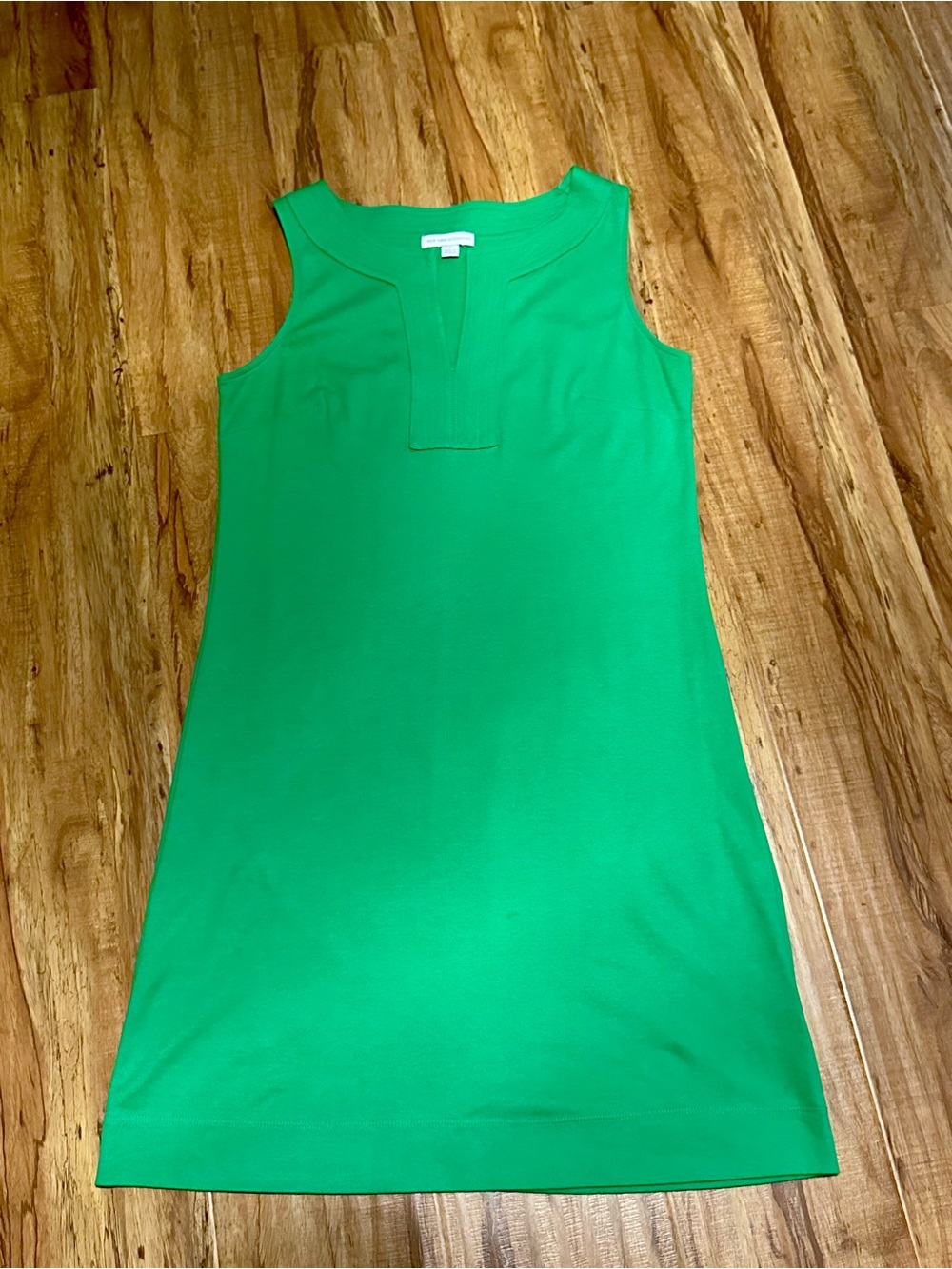 New York & Company Bright Green Sleeveless Midi Shift Dress